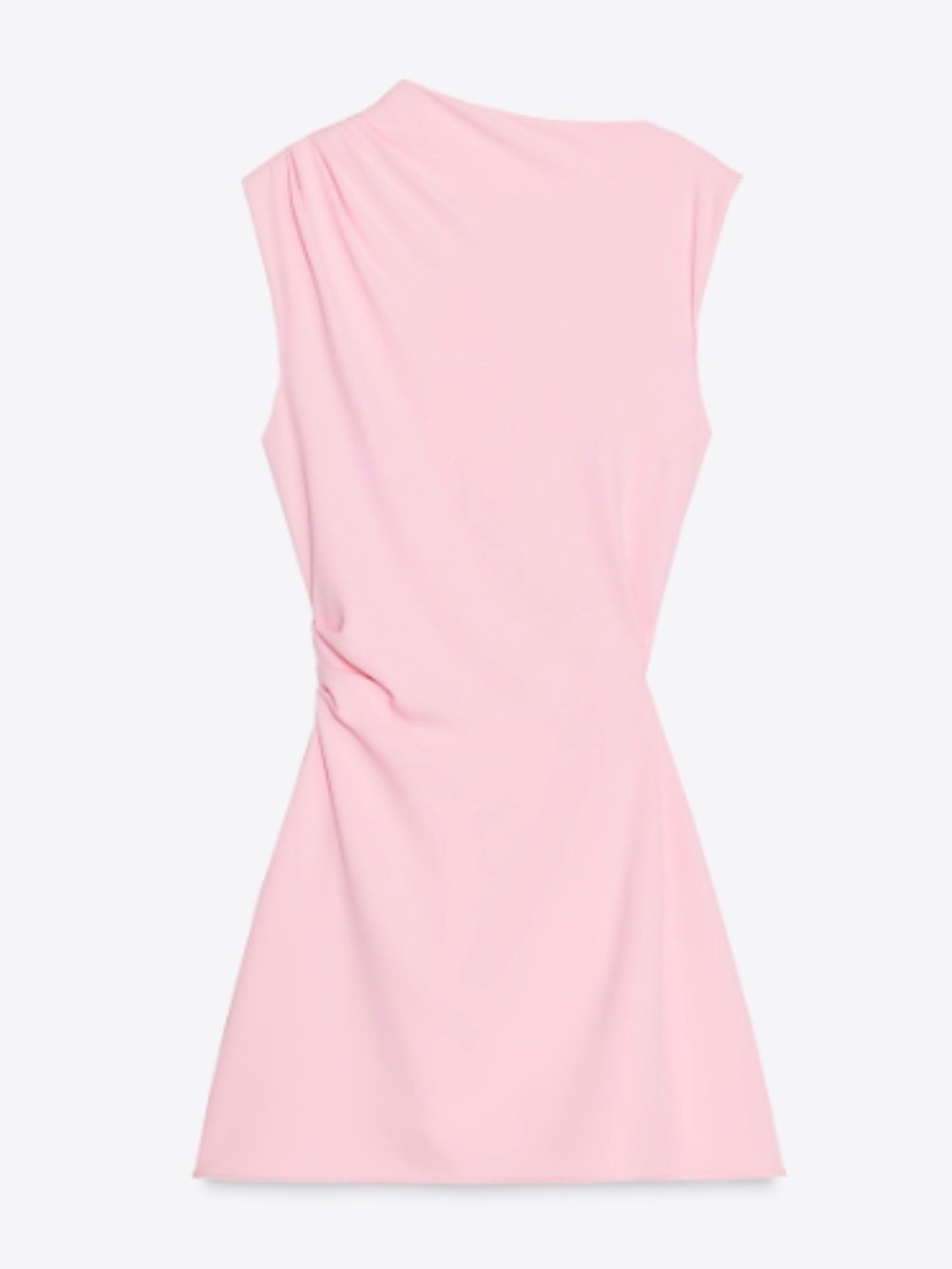 Zara Crepe Mini Dress in Pink